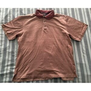 Callaway Collection 80's‎ Ply 100% Cotton Golf Polo Shirt Large Brown Thin VTG